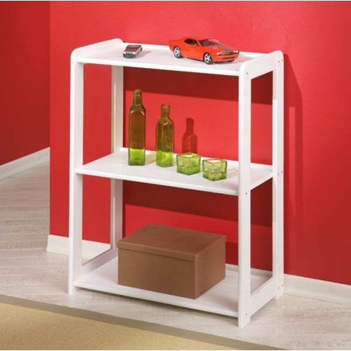 Inter Link SA Interlink Meghan Solid White Pine 3 Shelf Bookcase