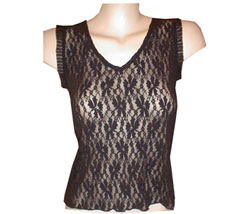 Womens Sleeveless stretch lace