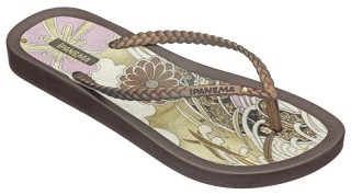 Plait Brown flip flop