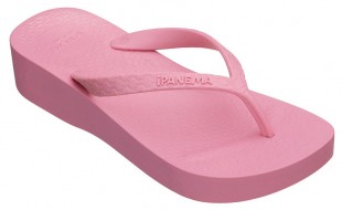 platform pink wedge flip flop