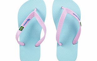 Womens Brazil II blue flip flops