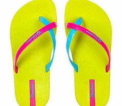 Womens Mix green multi flip flops