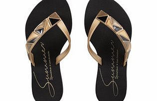 Womens Ocean Thong bronze flip flops