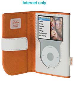 Classic Cream/Orange Leather Folio Case