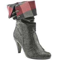 Female Iron Fist Babushka Boot Leather Upper Casual in Grey