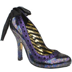 Female Cortesan Snake Leather Upper Evening in Purple