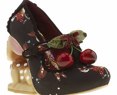 womens irregular choice black  red cherry