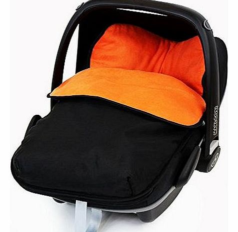 Buddy Jet Carseat Footmuff - Black/Orange (Orange)