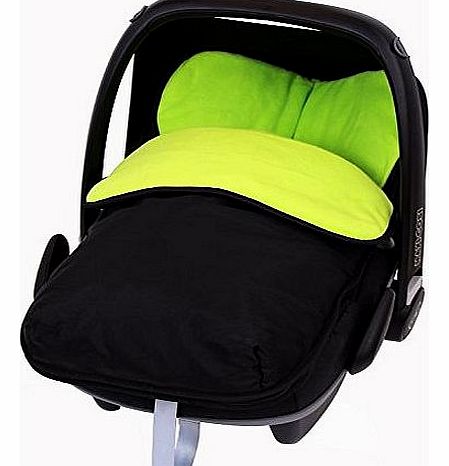 Buddy Jet Carseat Footmuff - Lime (Black / Lemon)