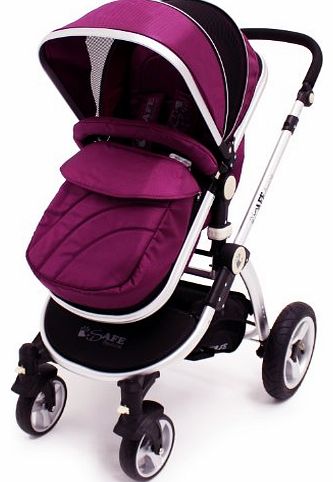 Trio Pram Stroller 2in1 - Plum (Purple)