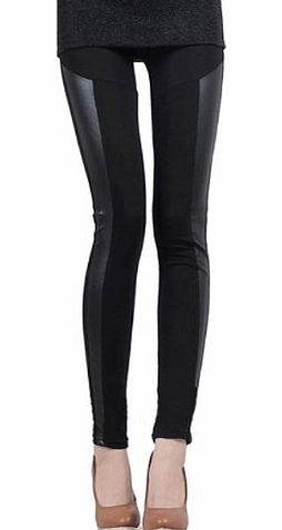 2014 New Look Sexy Matt Wet Look PU Leather Leggings Black, Girls Womens Leg Warmers , Stitching Stretchy Skinny Leggings Pants Legwear Tights, Full Length Plain high Waisted Leggings ,3 Design