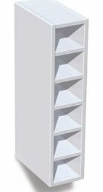 Gloss White Slab Wine Rack Cabinet