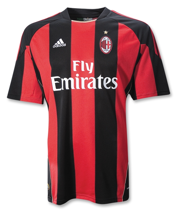 Adidas 2010-11 AC Milan Adidas Home Football Shirt