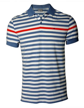 Autumn/Winter 09 Polo Chest Stripe Pique Light Blue