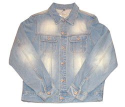 Light worn denim jacket