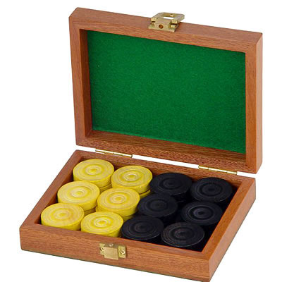 Boxwood Draughts Set (53221 - Boxwood Draughts