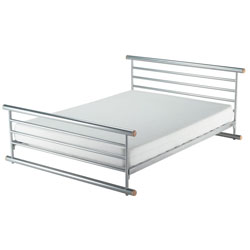 Galaxy Low Chrome - 5ft Kingsize Bedstead