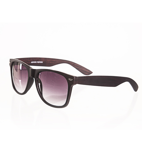 Dark Wood Fred Wayfarer Sunglasses from Jeepers