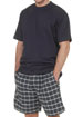 Jersey t-shirt and woven check shorts set