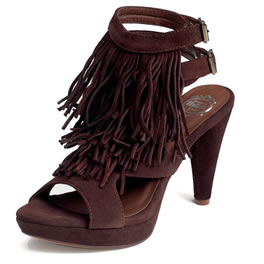 Brown Suede Fringe Detail LaLa