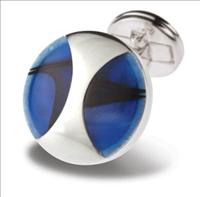 Jermyn Shirts 087/B Blue Eclipse Round Cufflinks