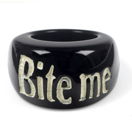 Jessica Kagan Cushman Black Bite Me Resin Ring