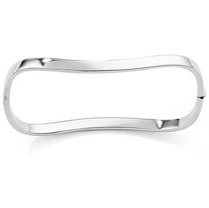 9ct White Gold Rectangular Bangle