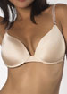 Sleek Satin full figure seamless plunge bra