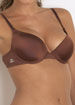 Sleek Satin padded plunge bra