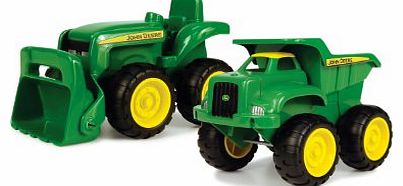 John Deere Mini Sandbox Tractor and Dump Truck Set