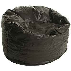 Leather Beanbag, Chocolate