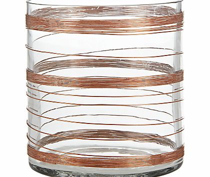 Leonardo Rose Gold Hurricane Lamp, H12cm