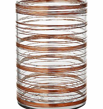 Leonardo Rose Gold Hurricane Lamp, H20cm