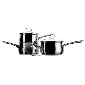 Pluspoint 3 Piece Saucepan Set