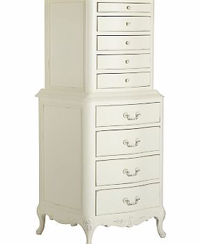 Rose 9-Drawer Ladies Chest, Ivory