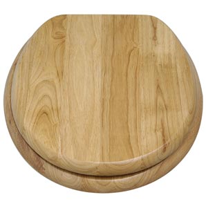 Rubberwood Toilet Seat