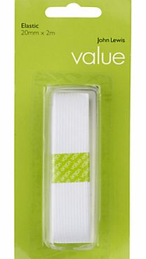 The Basics 20mm Elastic, White