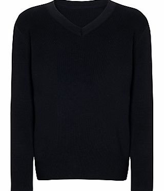 Unisex School V-Neck Jumper, Black