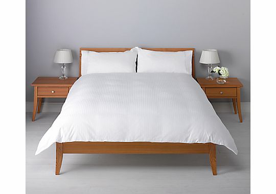 Waffle Stripe Duvet Cover Set, White