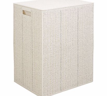 White Rope Double Laundry Basket