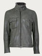 JOHN VARVATOS LEATHER GREY 50 EU JV-U-L349J2-X64