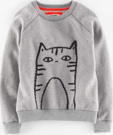 Johnnie  b, 1669[^]34892075 Elle Sweatshirt Grey Marl/Sequin Cat Johnnie b,