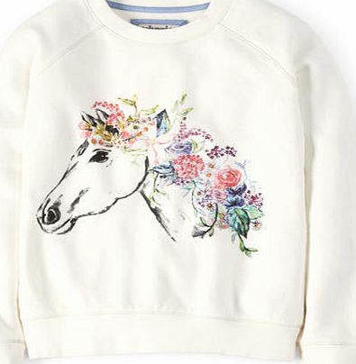 Johnnie  b Heidi Sweatshirt White/Festival Horse Johnnie