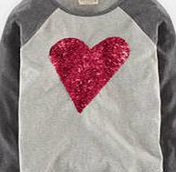 Long Sleeve Graphic T-shirt, Grey Marl/Hearts