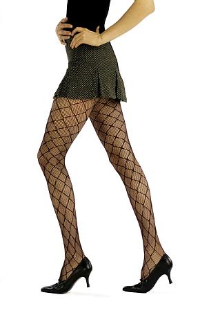 Ladies 1 Pair Jonathan Aston Double Diamond Tights Chocolate