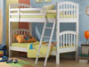 3`Single J Twin Bunk White Bunk Bed