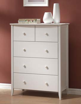 Julius White 2 + 3 Drawer Chest - WHILE STOCKS