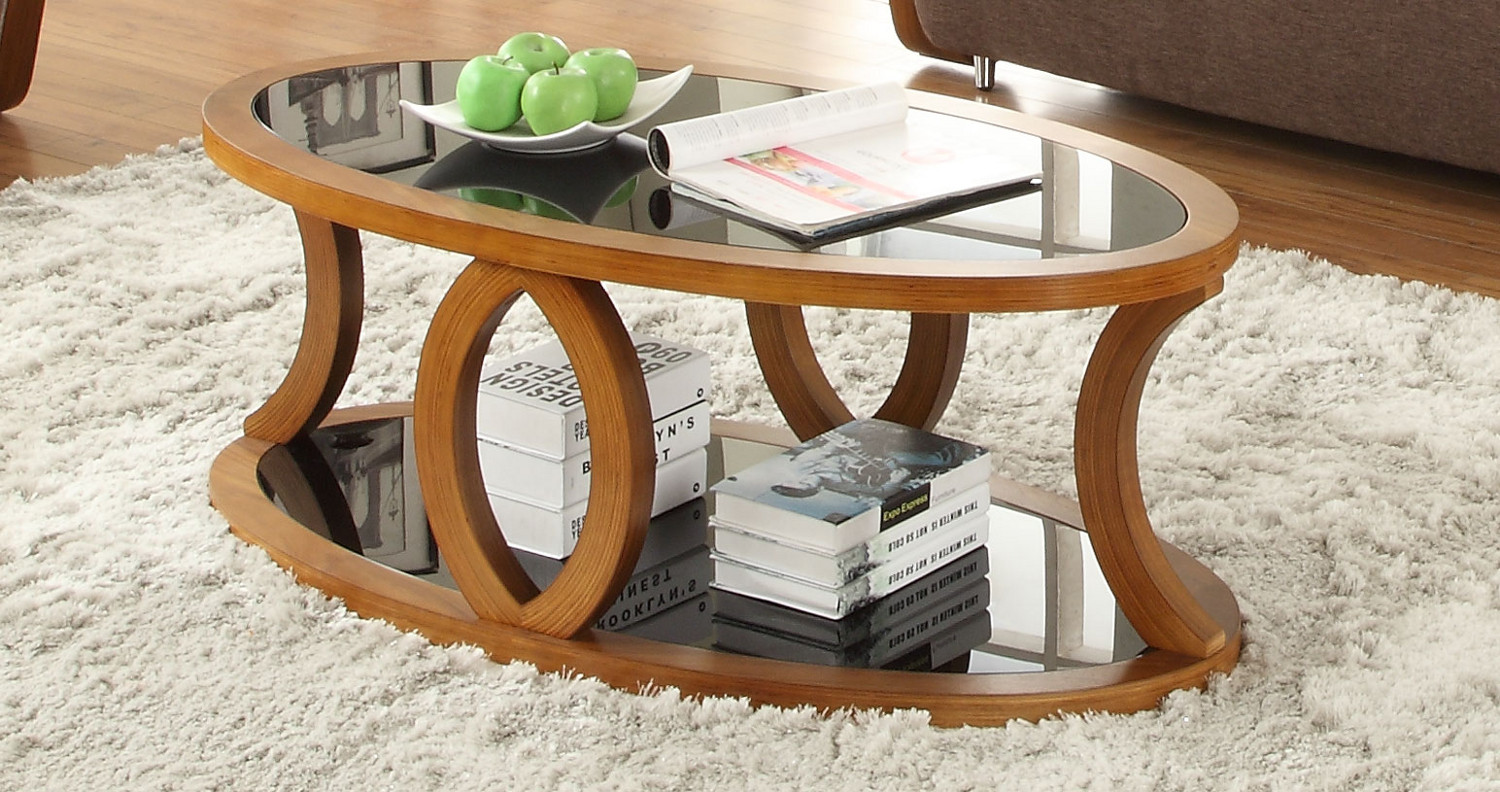 Curve Walnut Coffee Table JF102 (Jual Curve