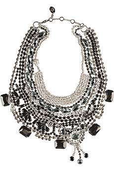 Layered Rhinestone Swag Necklace