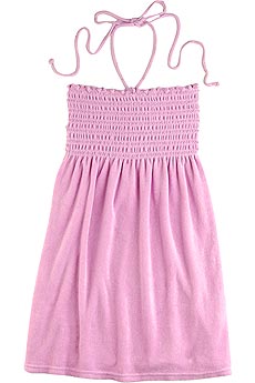 Strapless terrycloth dress